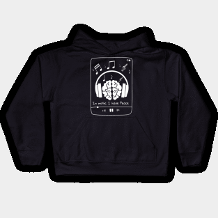 In music I have Peace (White) Kids Hoodie